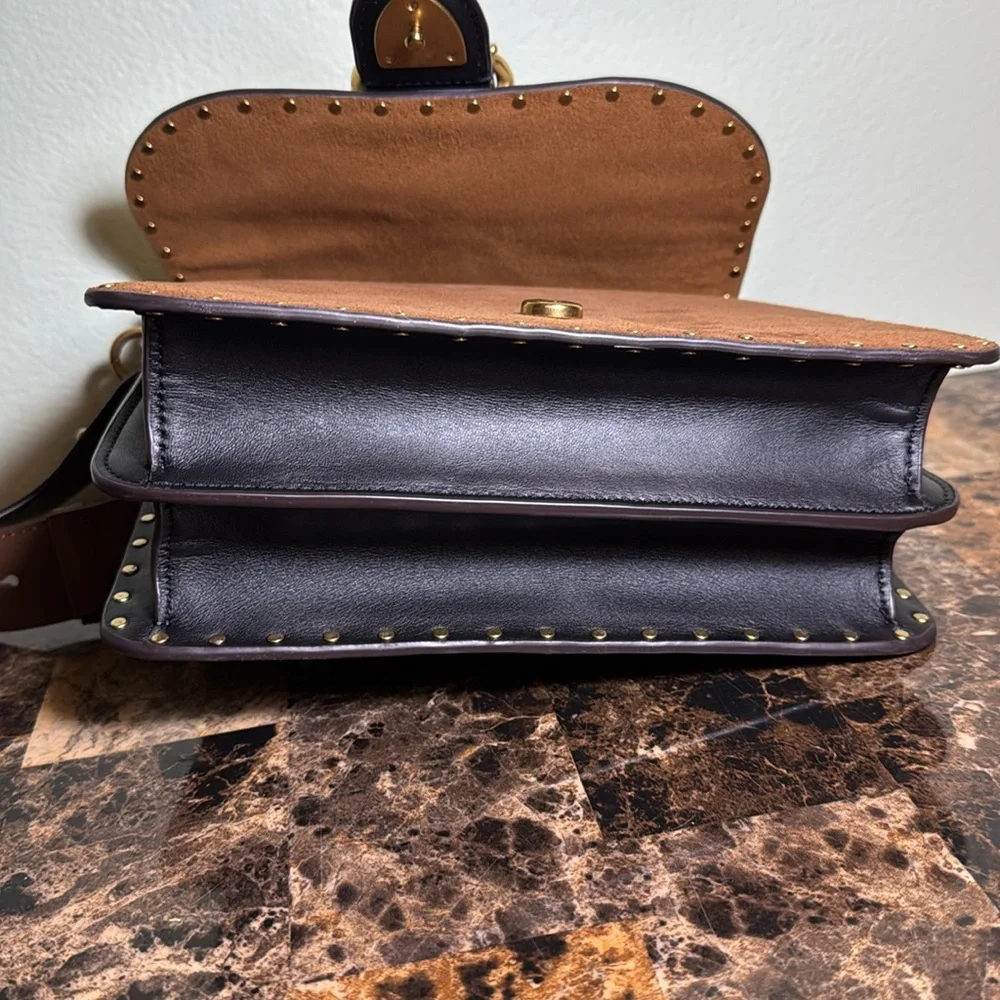 Coach Beat Shoulder Bag In Colorblock With Rivets - Picture 13 of 13